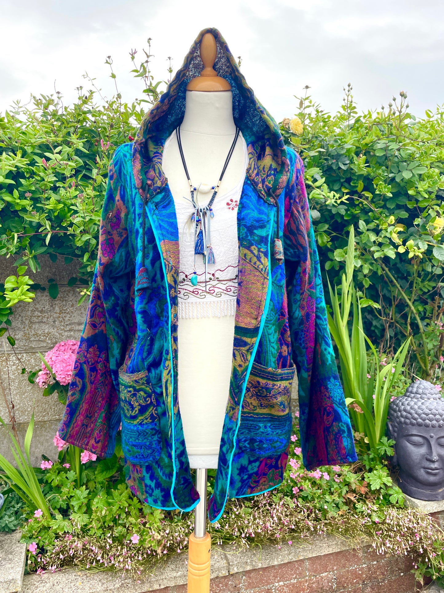 Hooded Indian Blanket Jacket