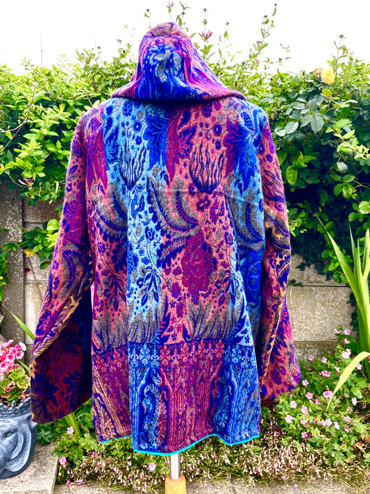 Hooded Indian Blanket Jacket One Size 8-16