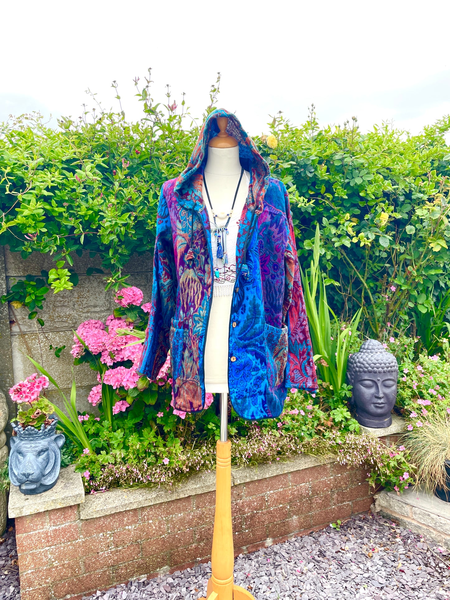 Hooded Indian Blanket Jacket