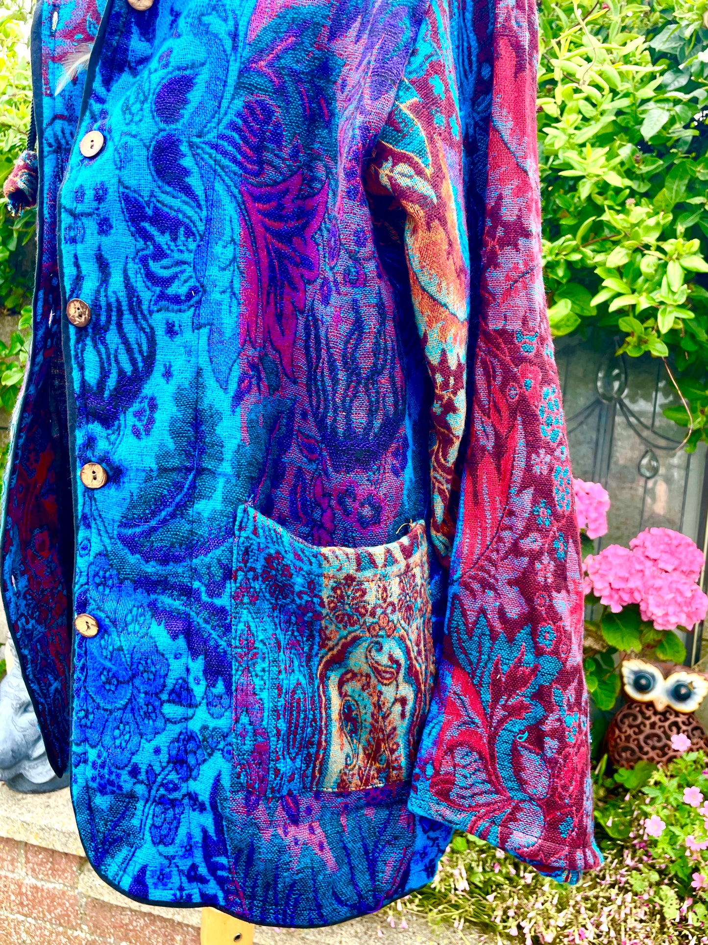 Hooded Indian Blanket Jacket