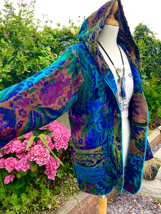 Hooded Indian Blanket Jacket
