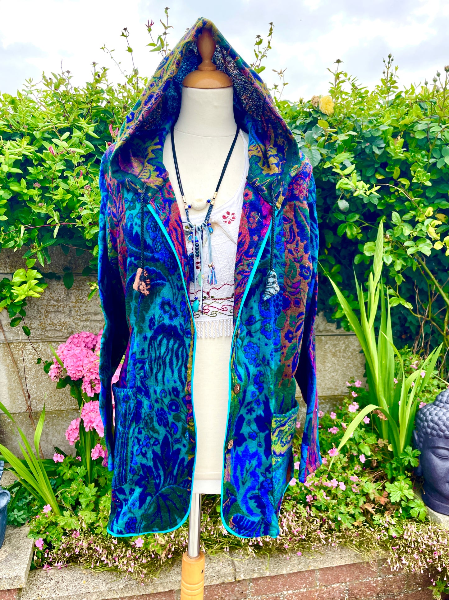 Hooded Indian Blanket Jacket