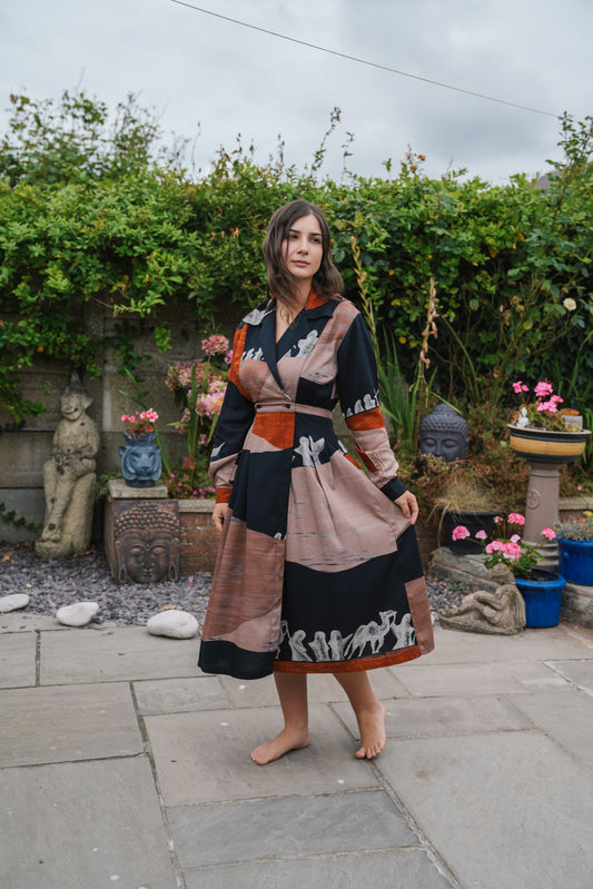 Vintage Floral Wrap Dress