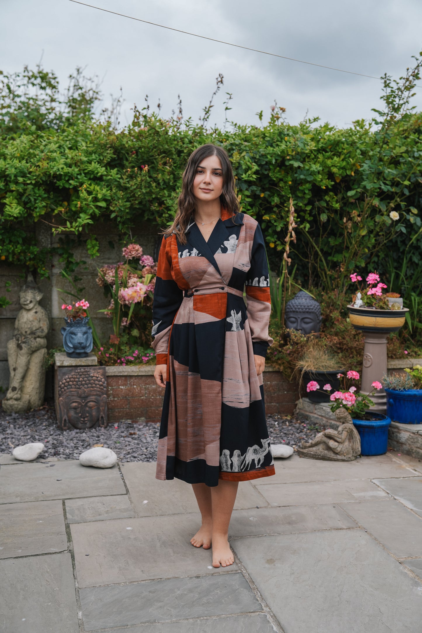 Vintage Floral Wrap Dress