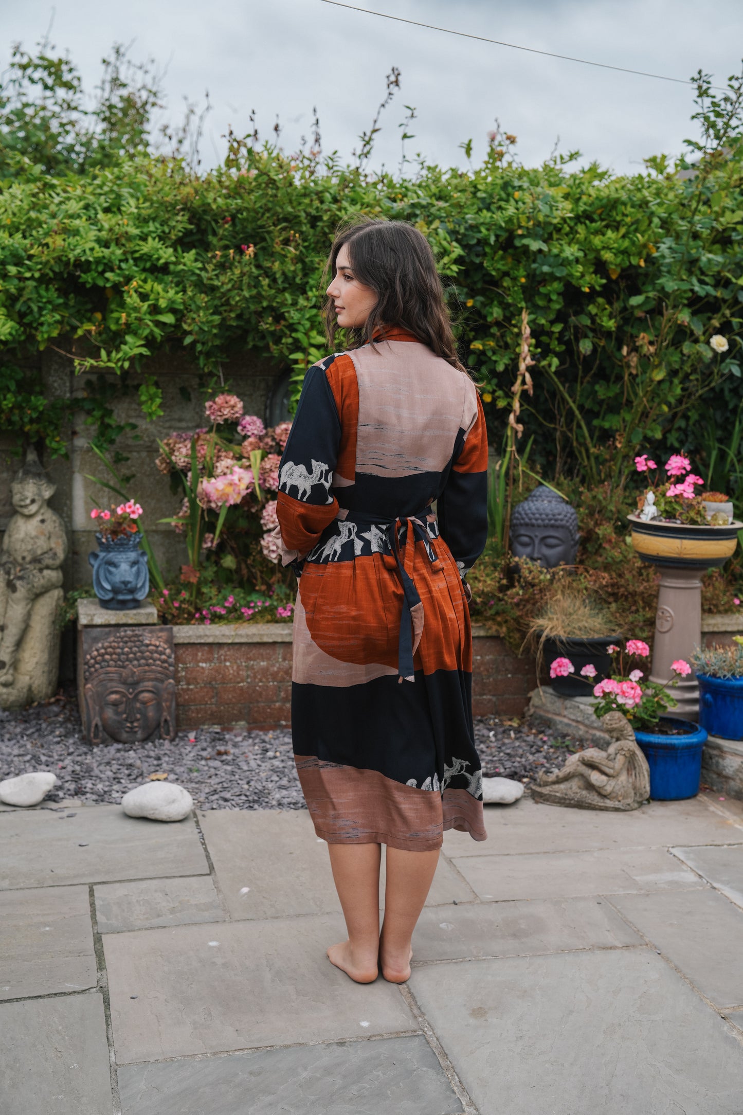 Vintage Floral Wrap Dress