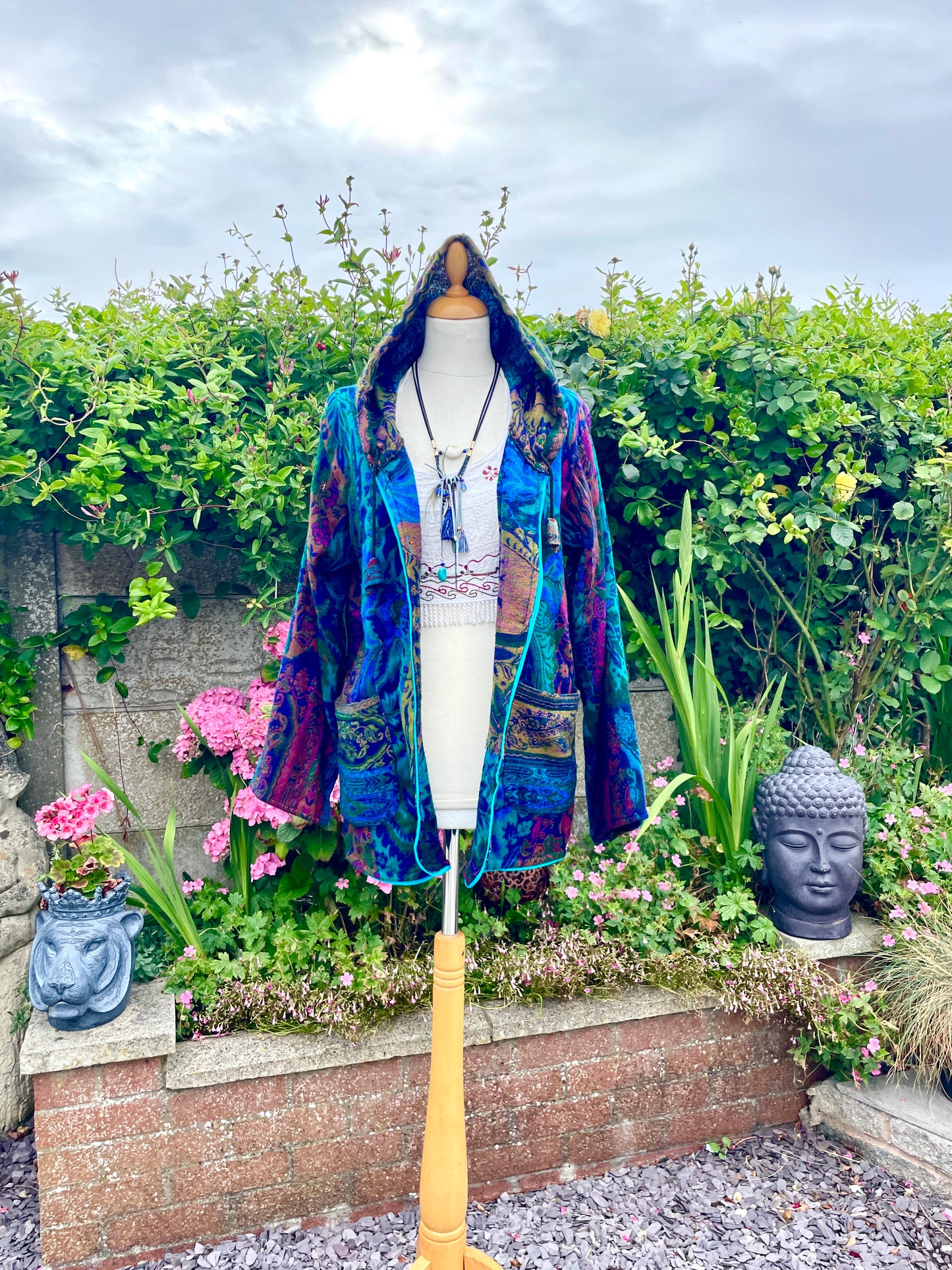 Hooded Indian Blanket Jacket