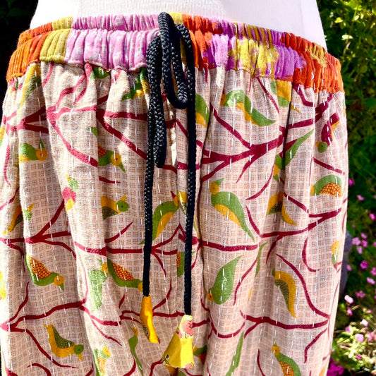 Vintage Kantha Wide Leg Pants