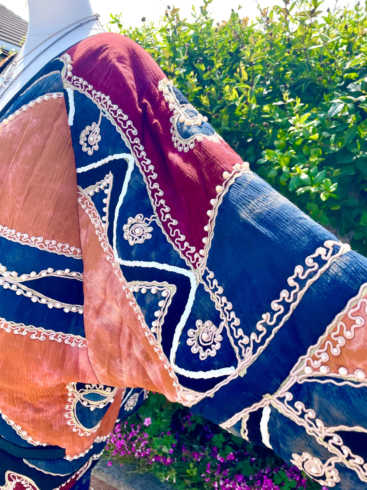 Unisex Vintage Batik Quilted Jacket