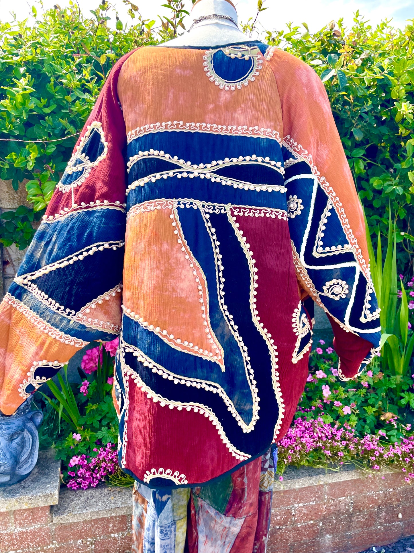 Unisex Vintage Batik Quilted Jacket