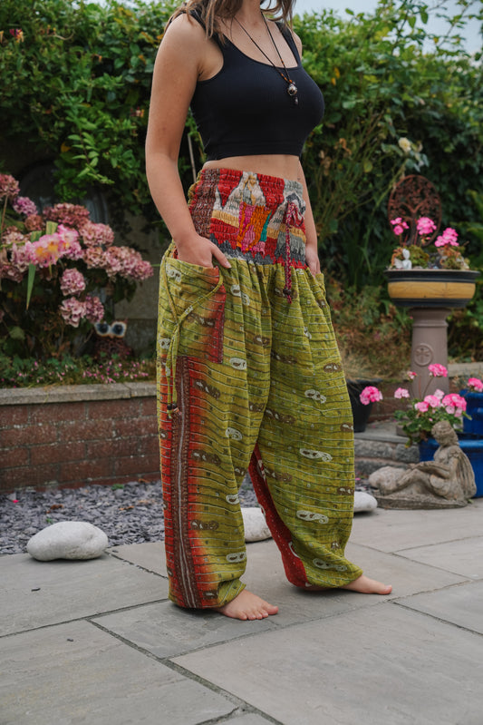 Vintage Kantha Harem Pants