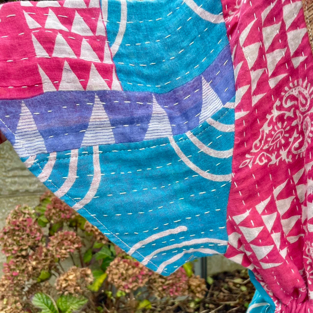 Vintage Indian Kantha Midi Dressing