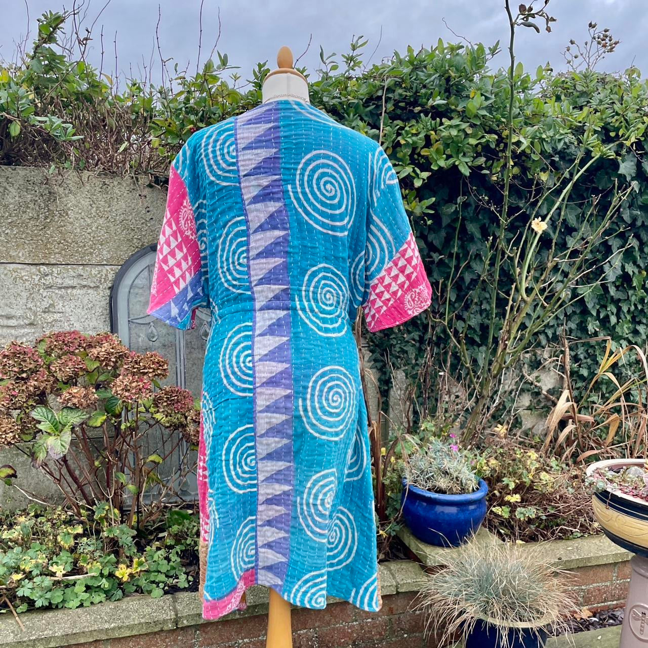 Vintage Indian Kantha Midi Dressing
