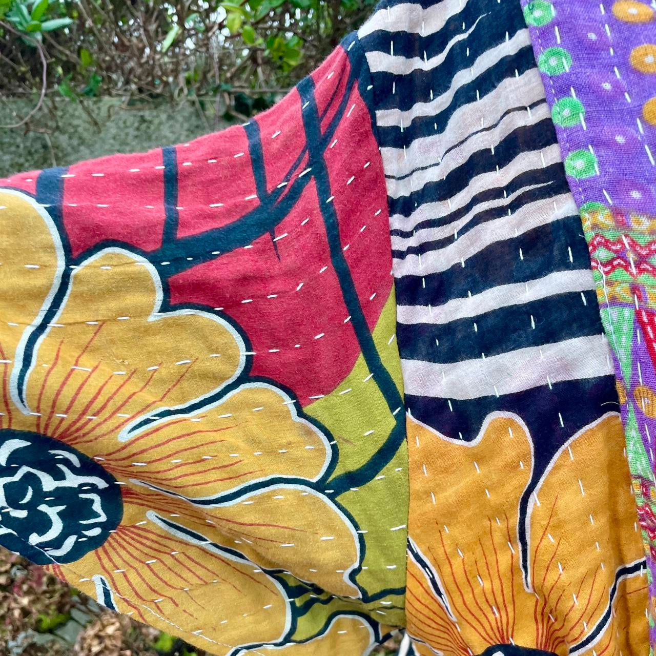 Vintage Indian Kantha Midi Dress