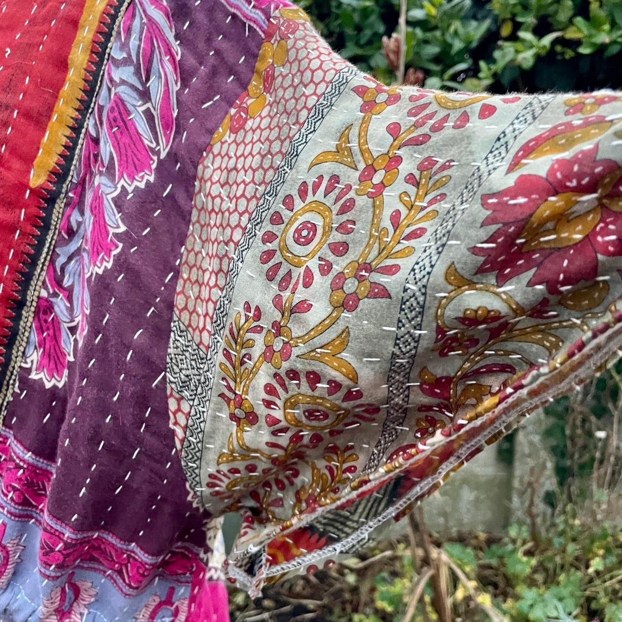 Vintage Indian Kantha Midi Dress
