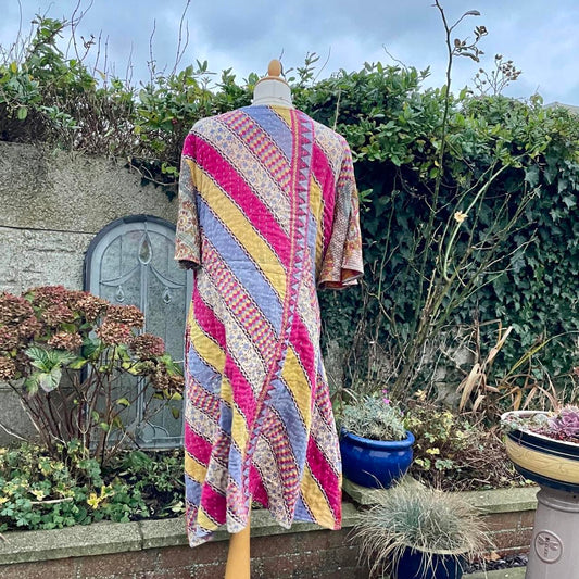 Vintage Indian Kantha Midi Dress