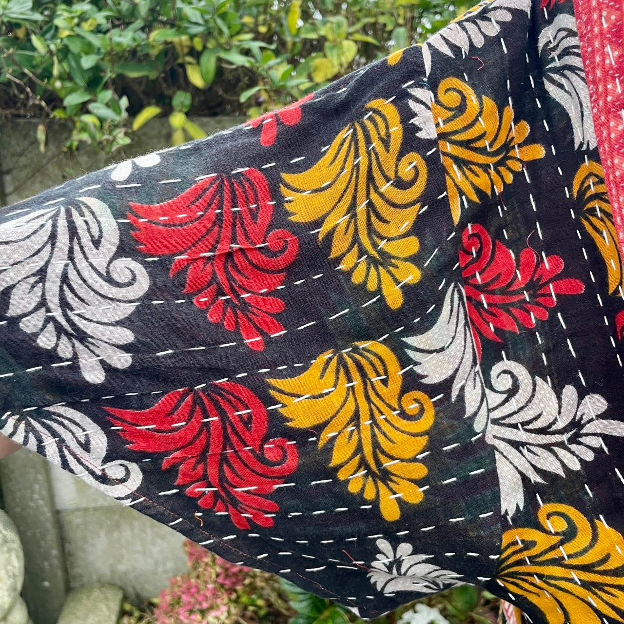 Vintage Indian Kantha Midi Dress