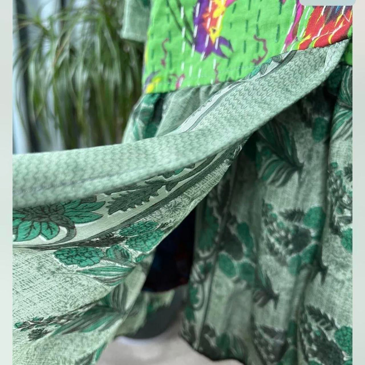 Kantha Robe with Sari Frill