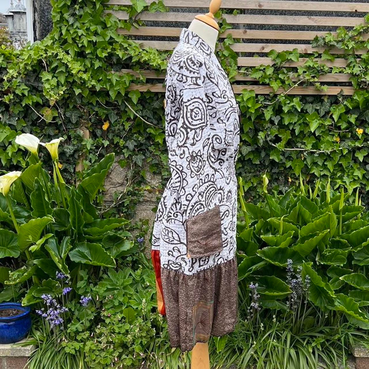 Kantha Robe with Sari Frill