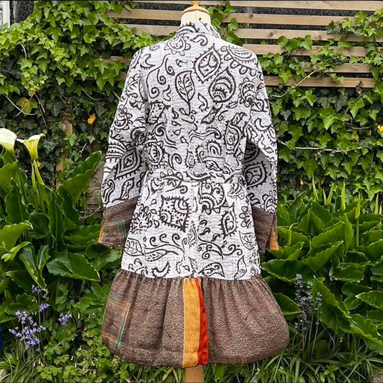 Kantha Robe with Sari Frill