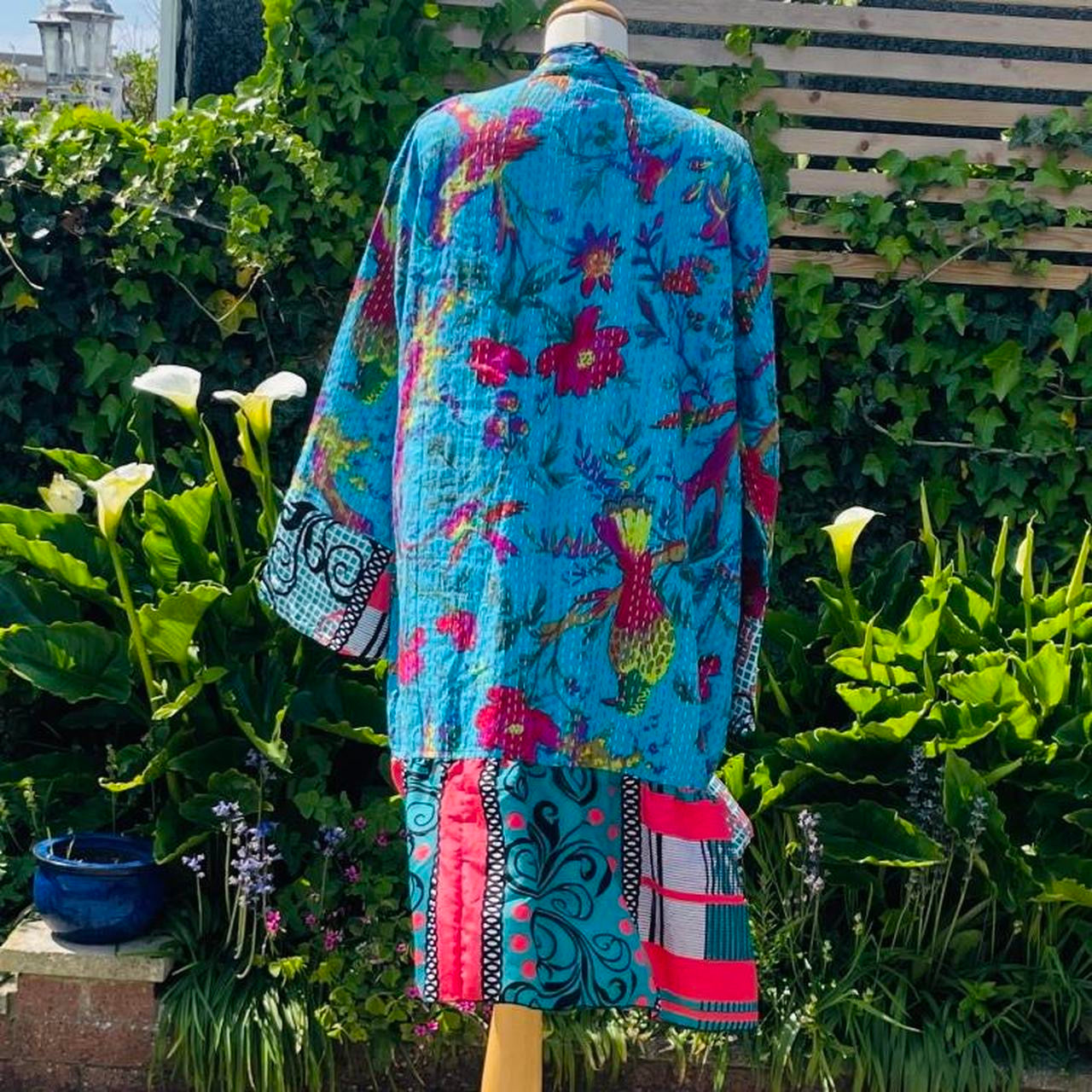 Kantha Robe with Sari Frill