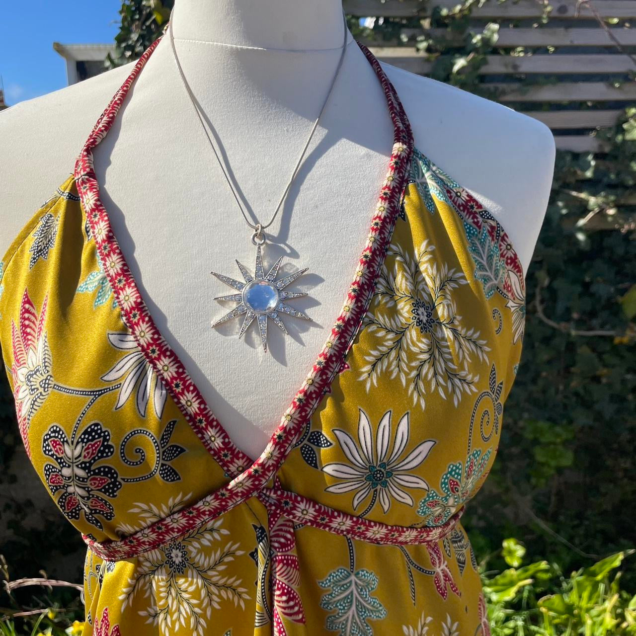 Balinese Batik Halter Neck Dress
