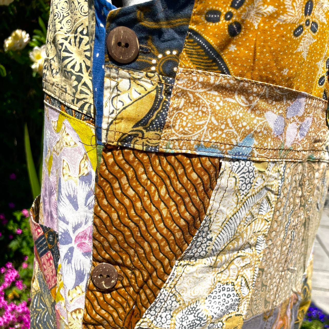 Vintage Patchwork Batik Java Dungarees