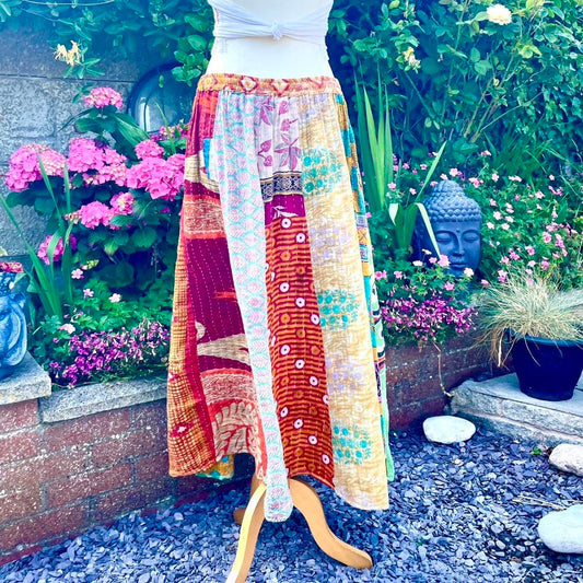 Vintage Indian kantha Skirt