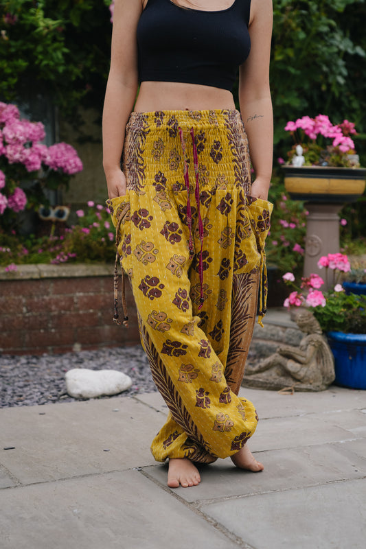 Vintage Kantha Harem Pants