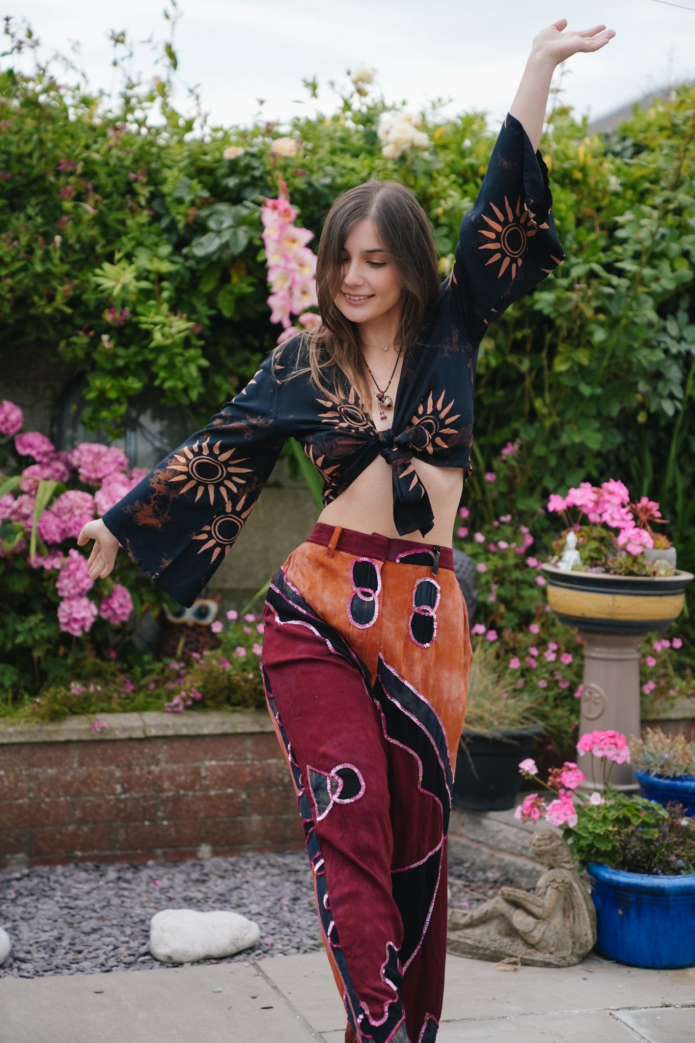 Festival wear top and pants outfit