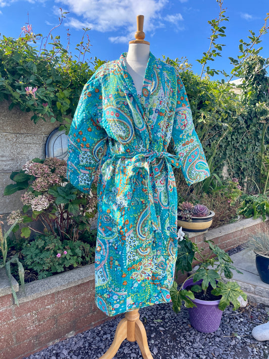 Nwt Kantha Quilted Robe