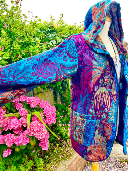 Hooded Indian Blanket Jacket