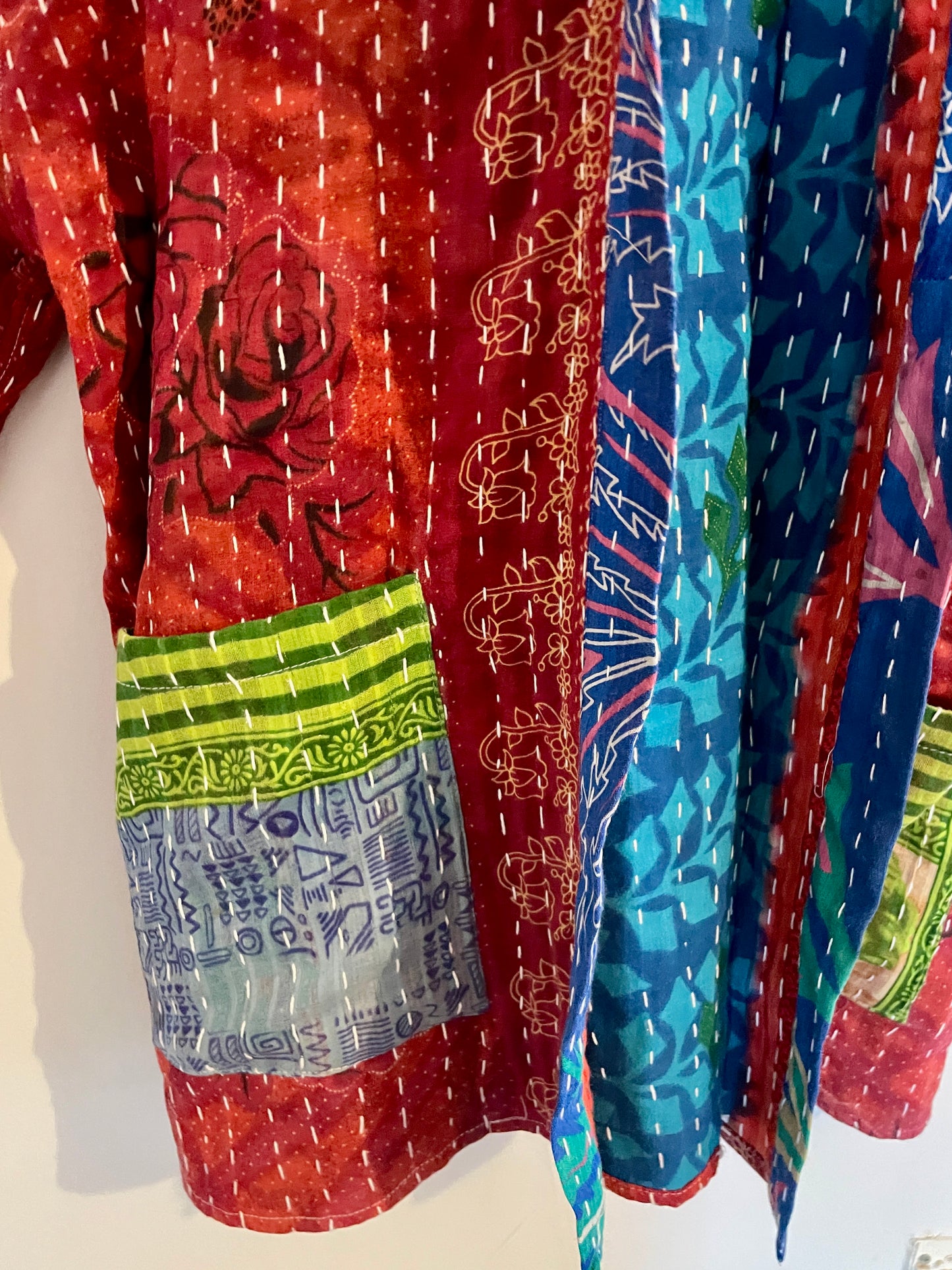 Unisex Vintage Kantha Hooded Jacket