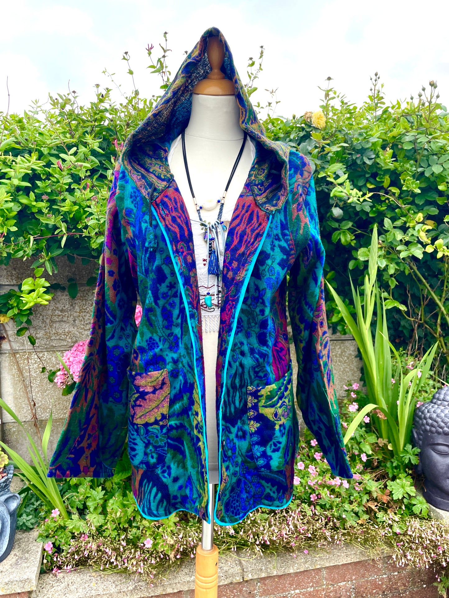 Hooded Indian Blanket Jacket