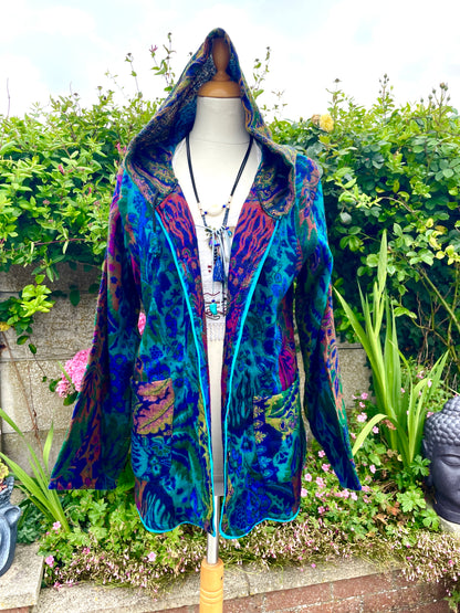Hooded Indian Blanket Jacket