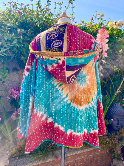 Vintage Reversible Kantha Hoodie