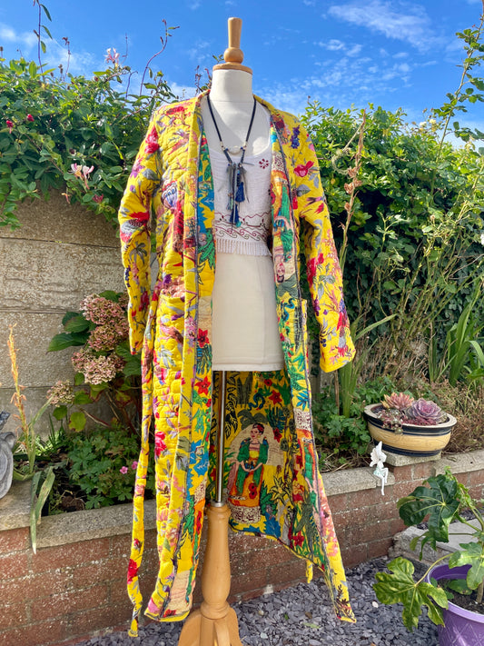 Quilted Kantha Robe / Duster