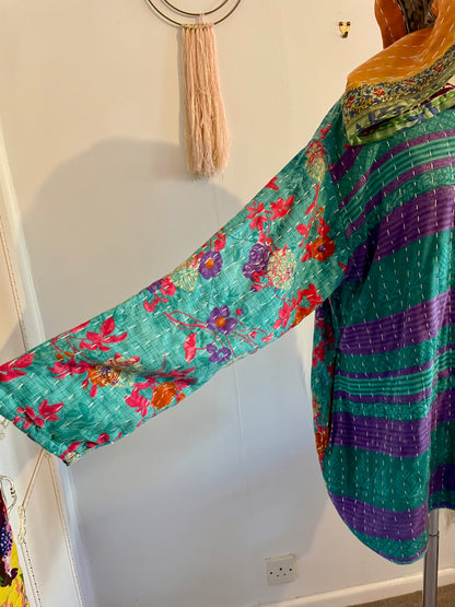 Vintage Reversible Kantha Hoodie