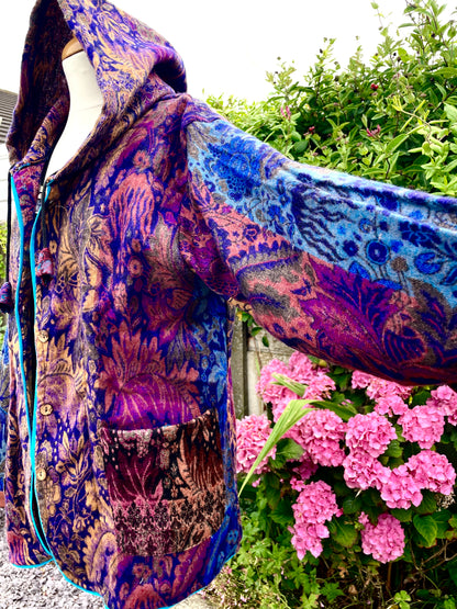 Hooded Indian Blanket Jacket One Size 8-16