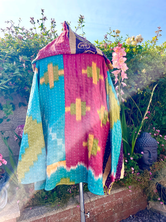 Vintage Reversible Kantha Hoodie