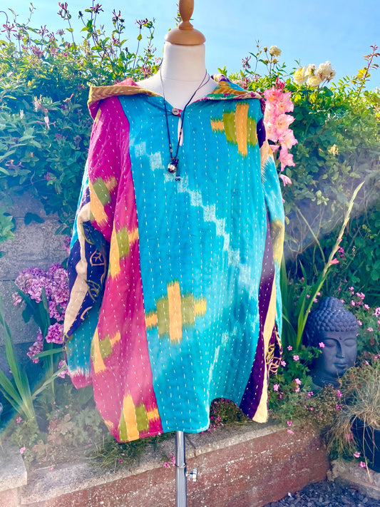 Vintage Reversible Kantha Hoodie