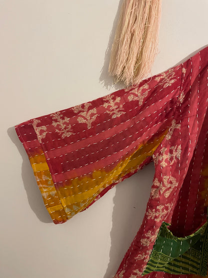 Unisex Vintage Kantha Hooded Jacket