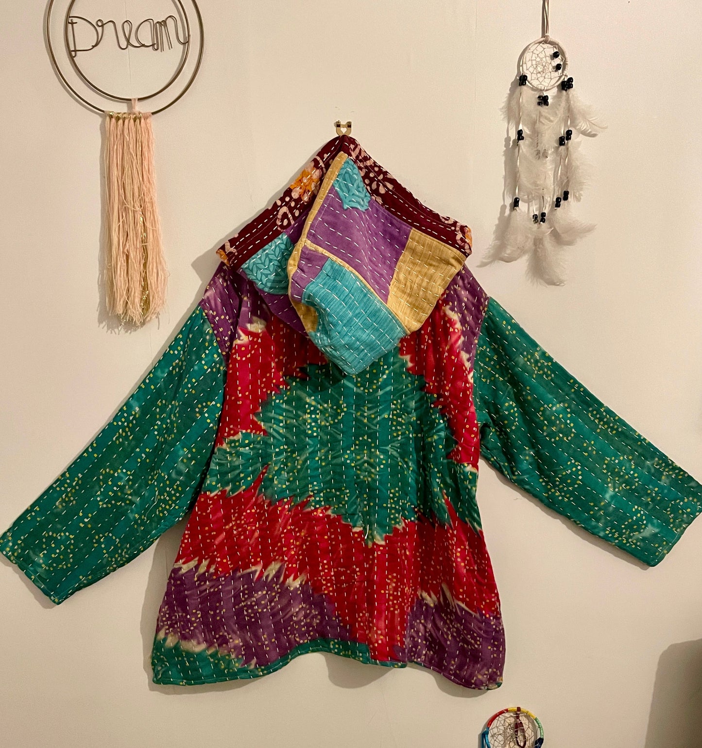 Vintage Reversible Kantha Hoodie