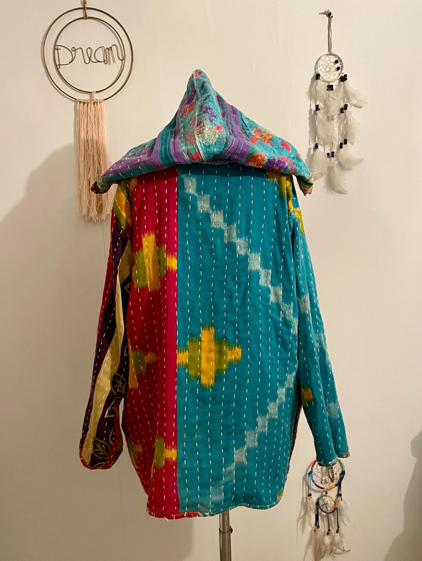 Vintage Reversible Kantha Hoodie