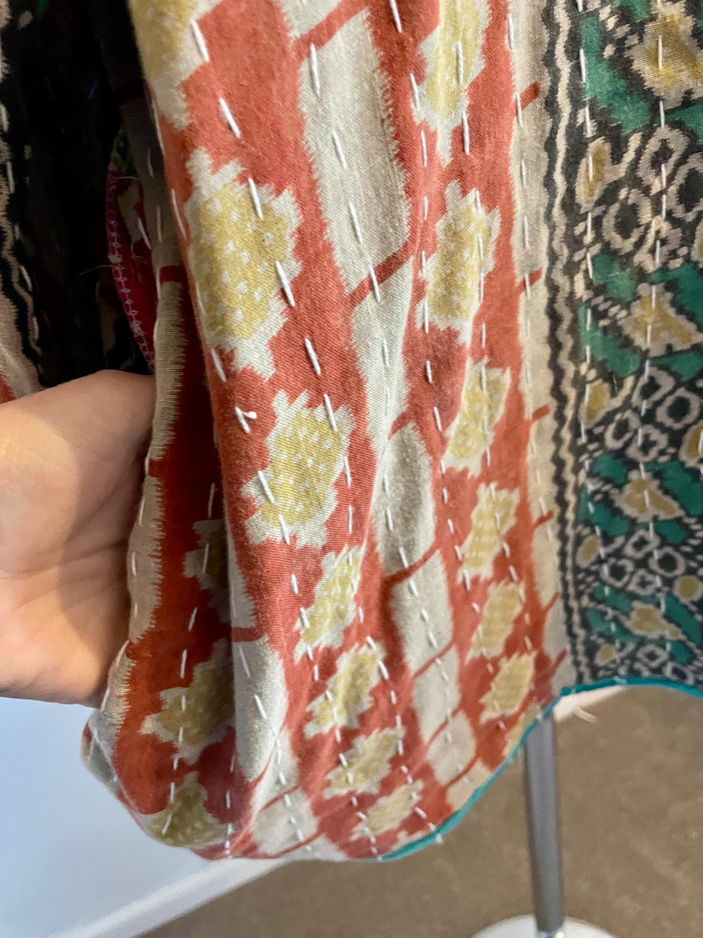 Vintage Reversible Kantha Hoodie