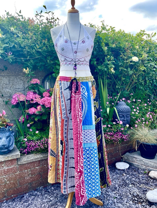 Vintage Indian kantha Skirt
