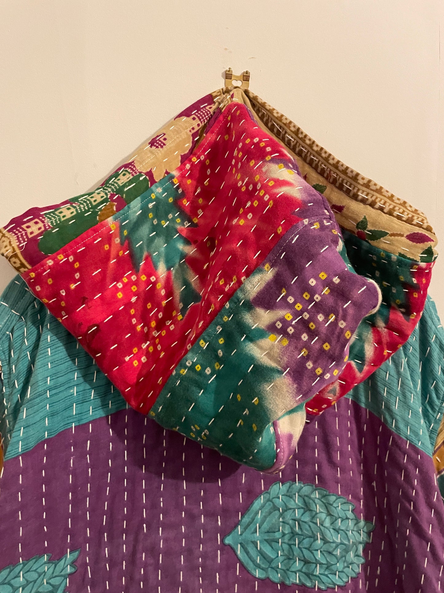Vintage Reversible Kantha Hoodie
