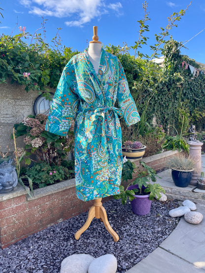 Nwt Kantha Quilted Robe