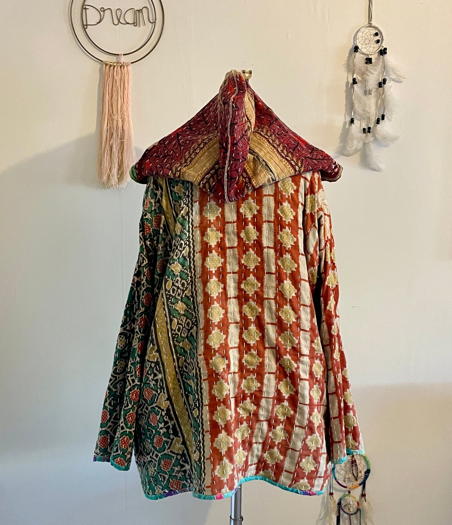 Vintage Reversible Kantha Hoodie