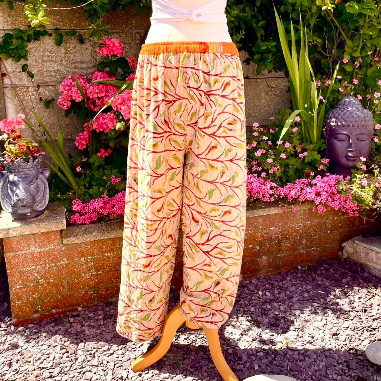 Vintage Kantha Wide Leg Pants