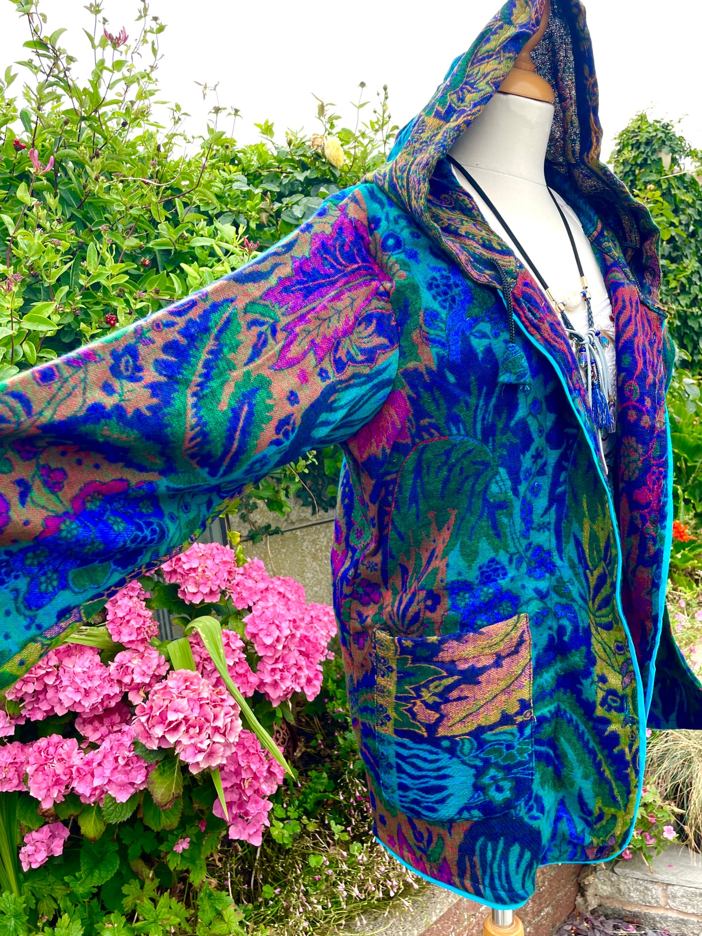 Hooded Indian Blanket Jacket